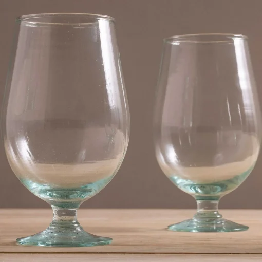 Premium Recycled Tulip Glass, Set of 4