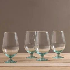 Premium Recycled Tulip Glass, Set of 4