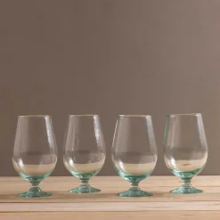 Premium Recycled Tulip Glass, Set of 4
