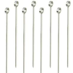 Professional Cocktail Picks, Set of 8, Silver