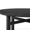 Quatro Solid Black Teak Outdoor Side Table