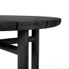 Quatro Solid Black Teak Outdoor Coffee Table, 27"