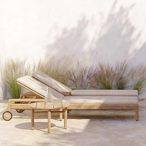 Quatro Solid Teak Outdoor Side Table