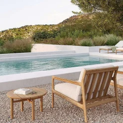 Quatro Solid Teak Outdoor Side Table