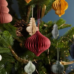 Recycled Paper Accordion Ornaments, Set of 10^Be Home Shop