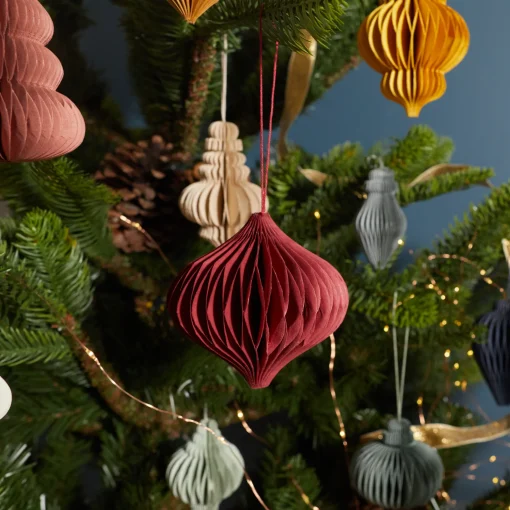 Recycled Paper Accordion Ornaments, Set of 10^Be Home Shop