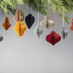 Recycled Paper Accordion Ornaments, Set of 10^Be Home Shop