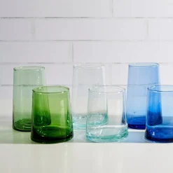 Recycled Tall Cone Glass, Clear, Set of 4^Be Home Store