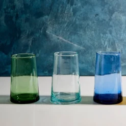 Recycled Tall Cone Glass, Clear, Set of 4^Be Home Store