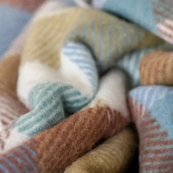 Recycled Wool Waterproof Picnic Blanket in Rainbow Check^Be Home New