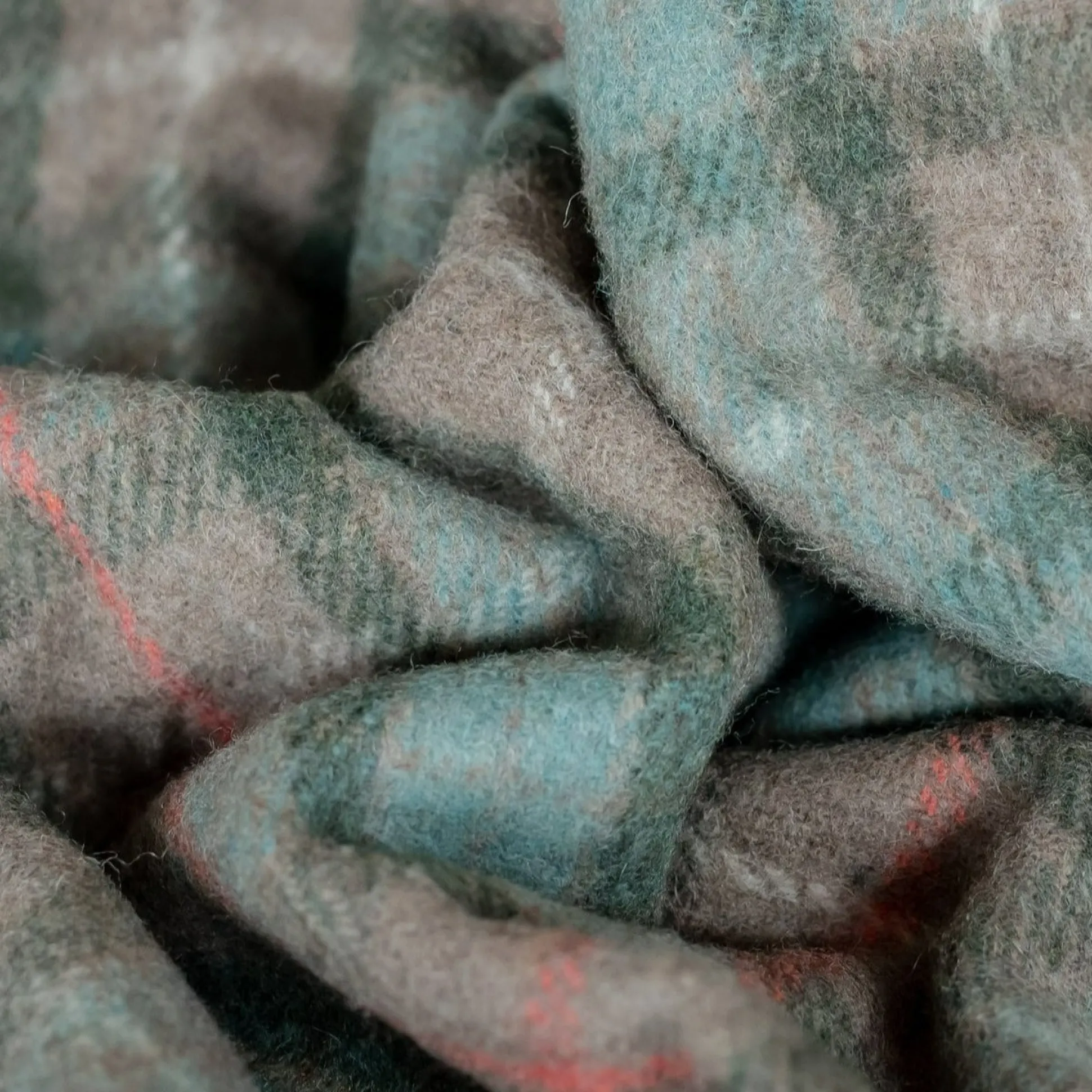 Recycled Wool Waterproof Picnic Blanket in Fraser Hunting Weathered Ta^Be Home Store