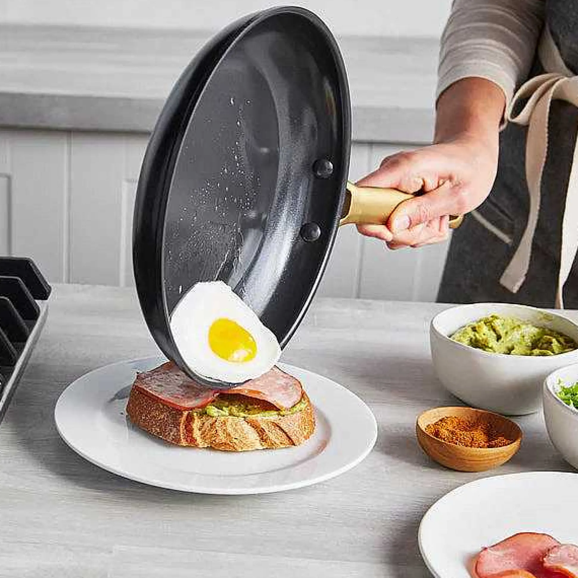 Reserve Cookware 2 Piece Frypan Set, Black