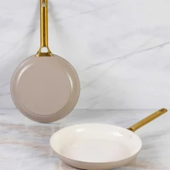 Reserve Cookware 2 Piece Frypan Set, Taupe