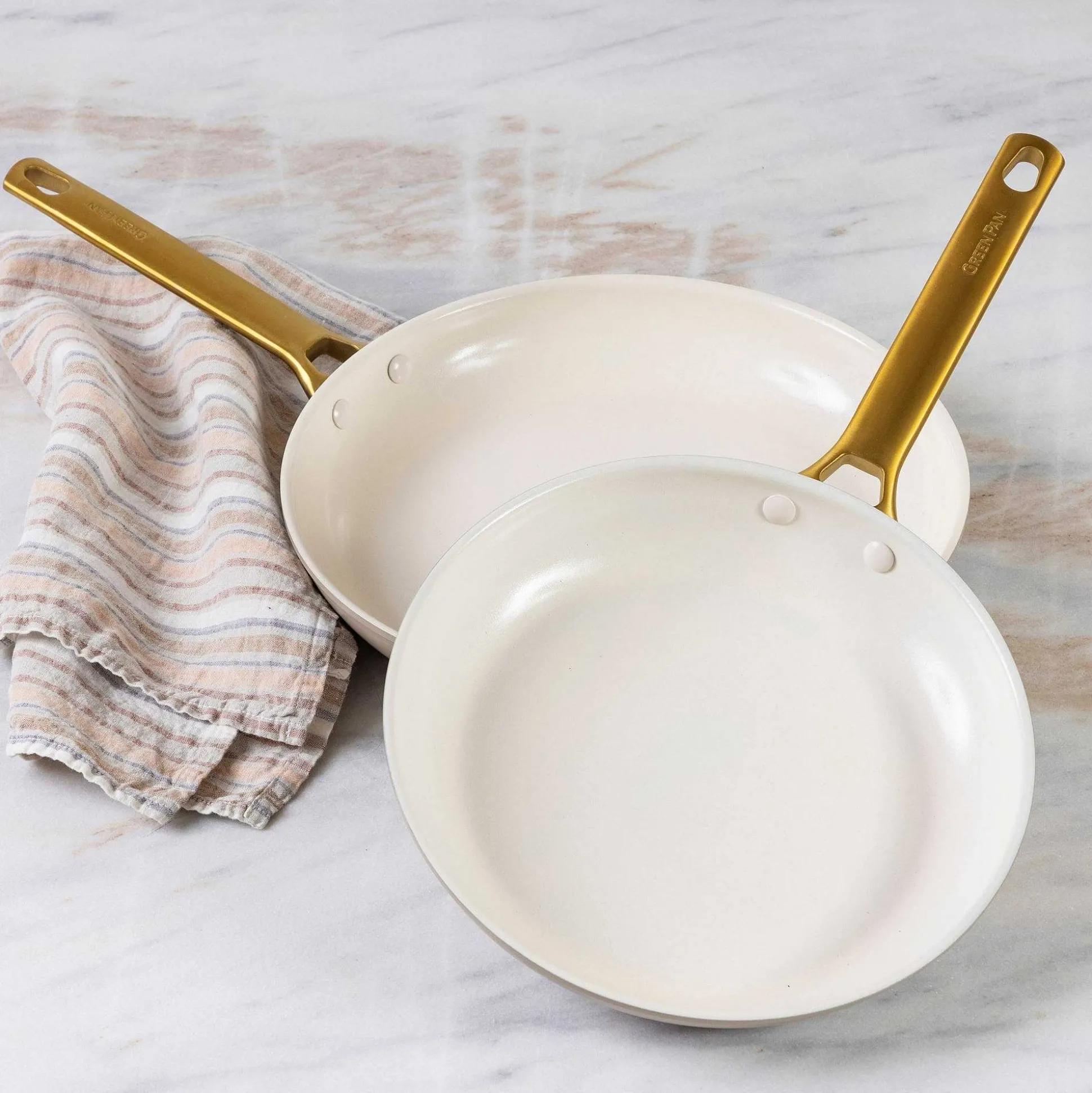 Reserve Cookware 2 Piece Frypan Set, Taupe