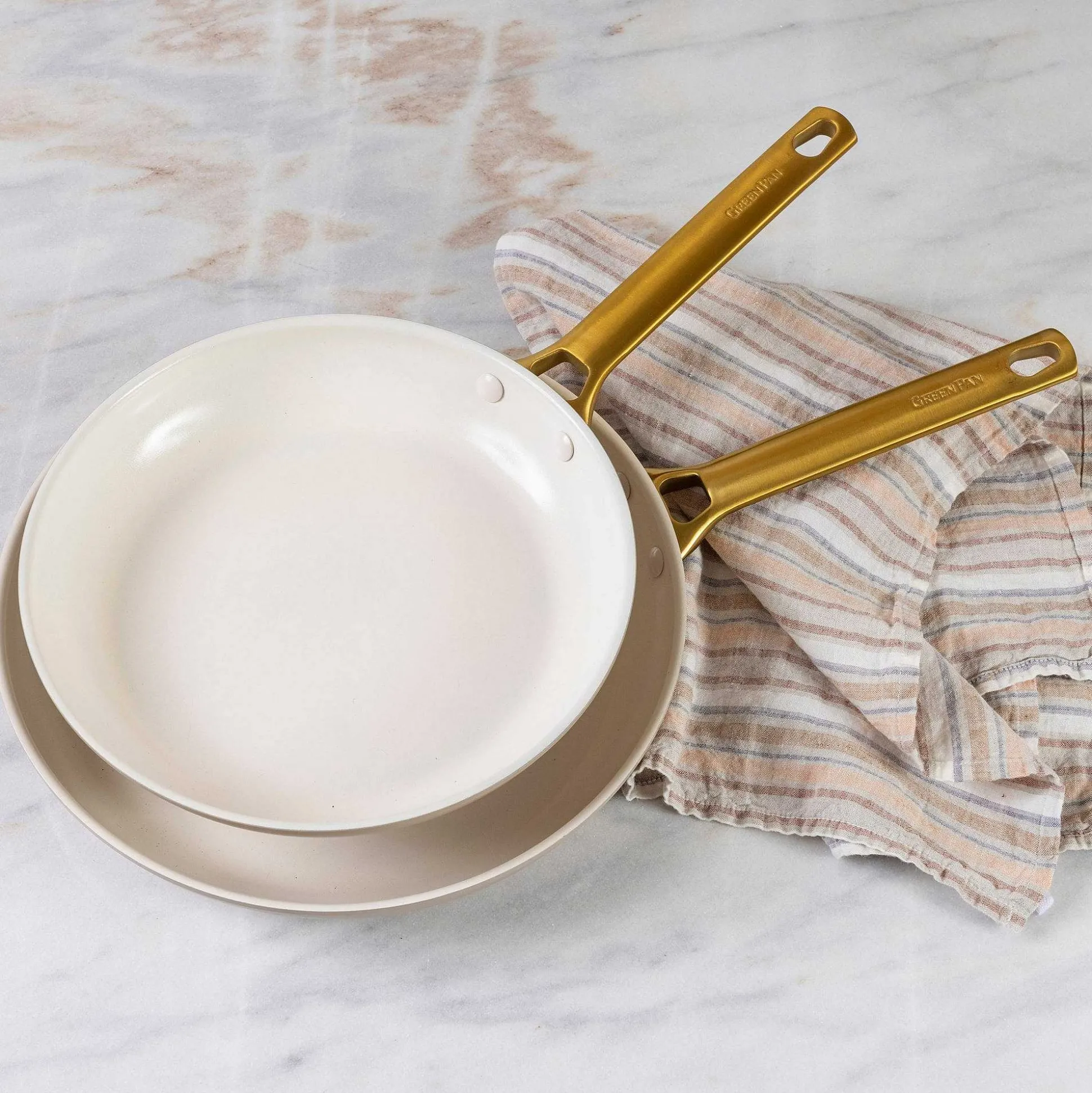 Reserve Cookware 2 Piece Frypan Set, Taupe