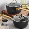 Reserve Cookware 4 Piece Pot Set, Black