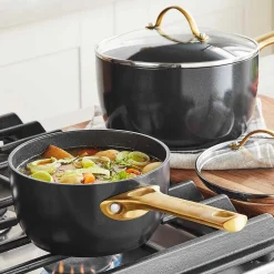 Reserve Cookware 4 Piece Pot Set, Black