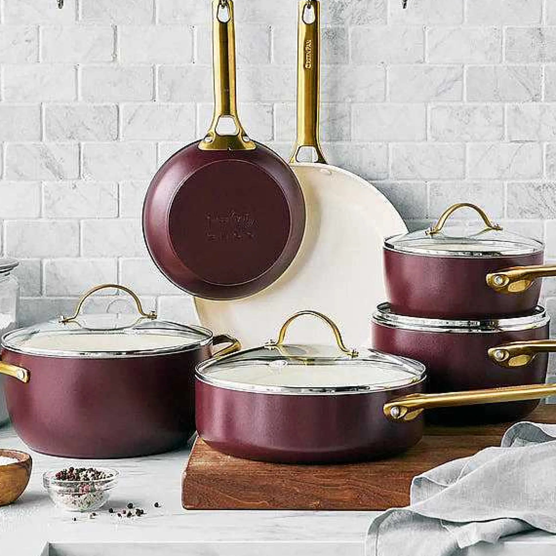 Reserve Cookware 10 Piece Set, Merlot