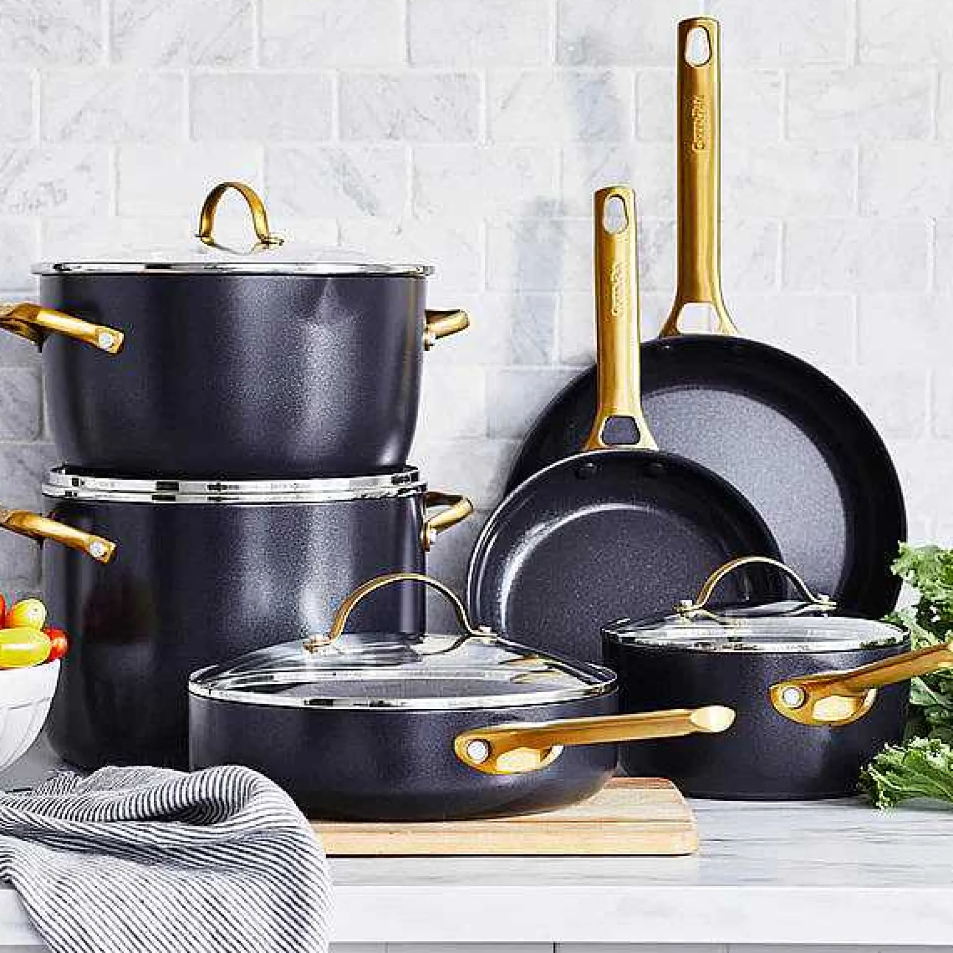 Reserve Cookware 10 Piece Set, Black
