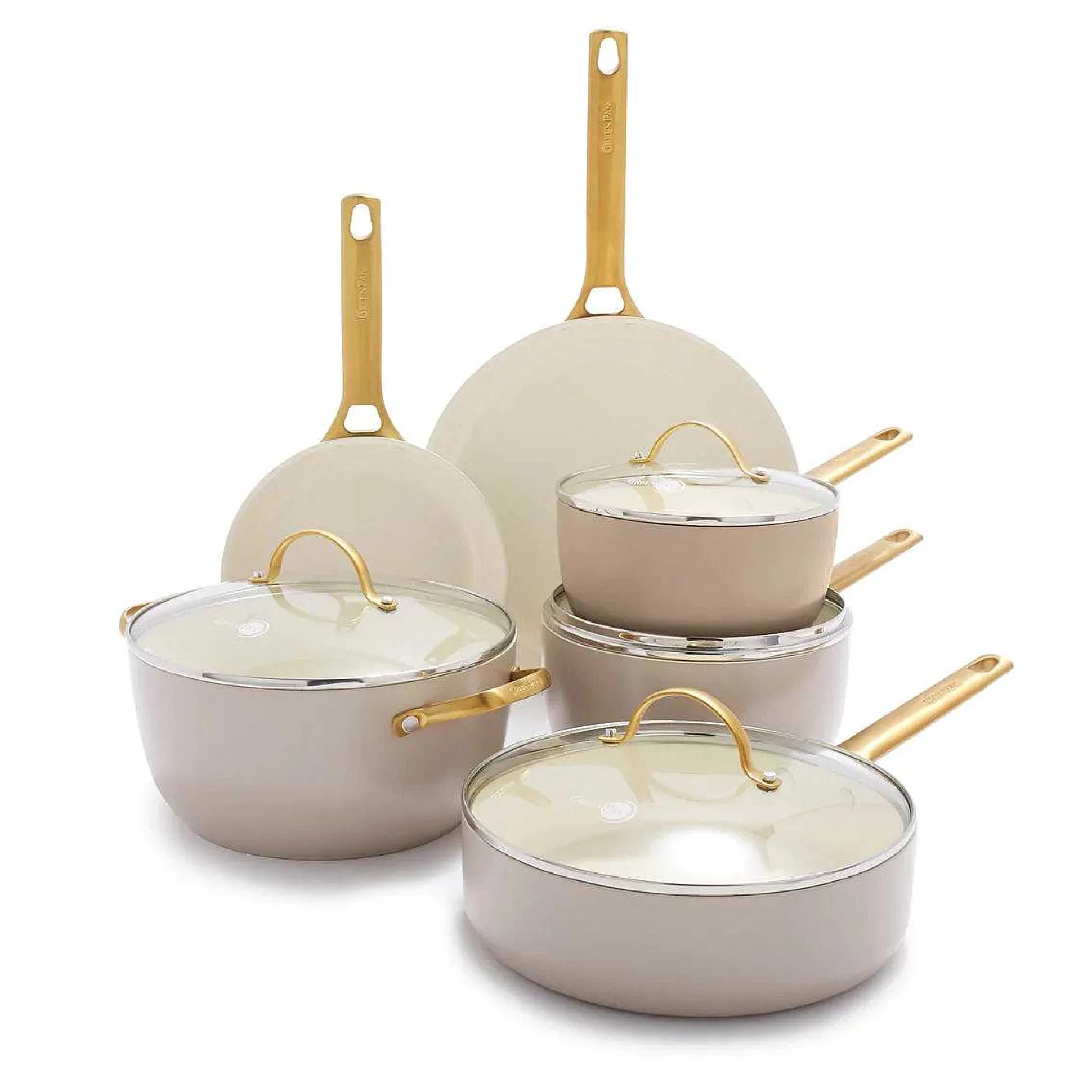 Reserve Cookware 10 Piece Set, Taupe