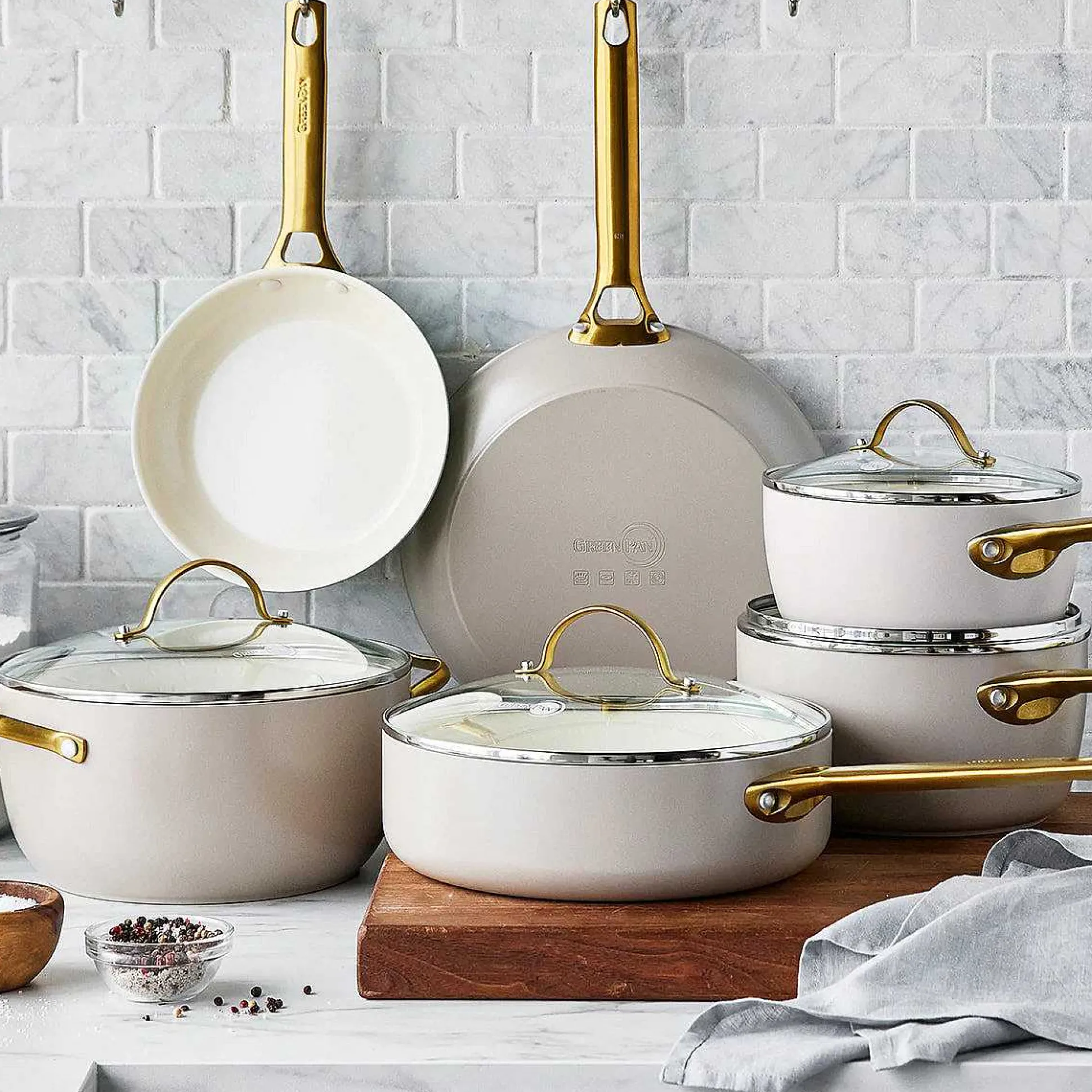 Reserve Cookware 10 Piece Set, Taupe