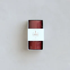 Ribbed Pillar Candle, Clay^Be Home Flash Sale