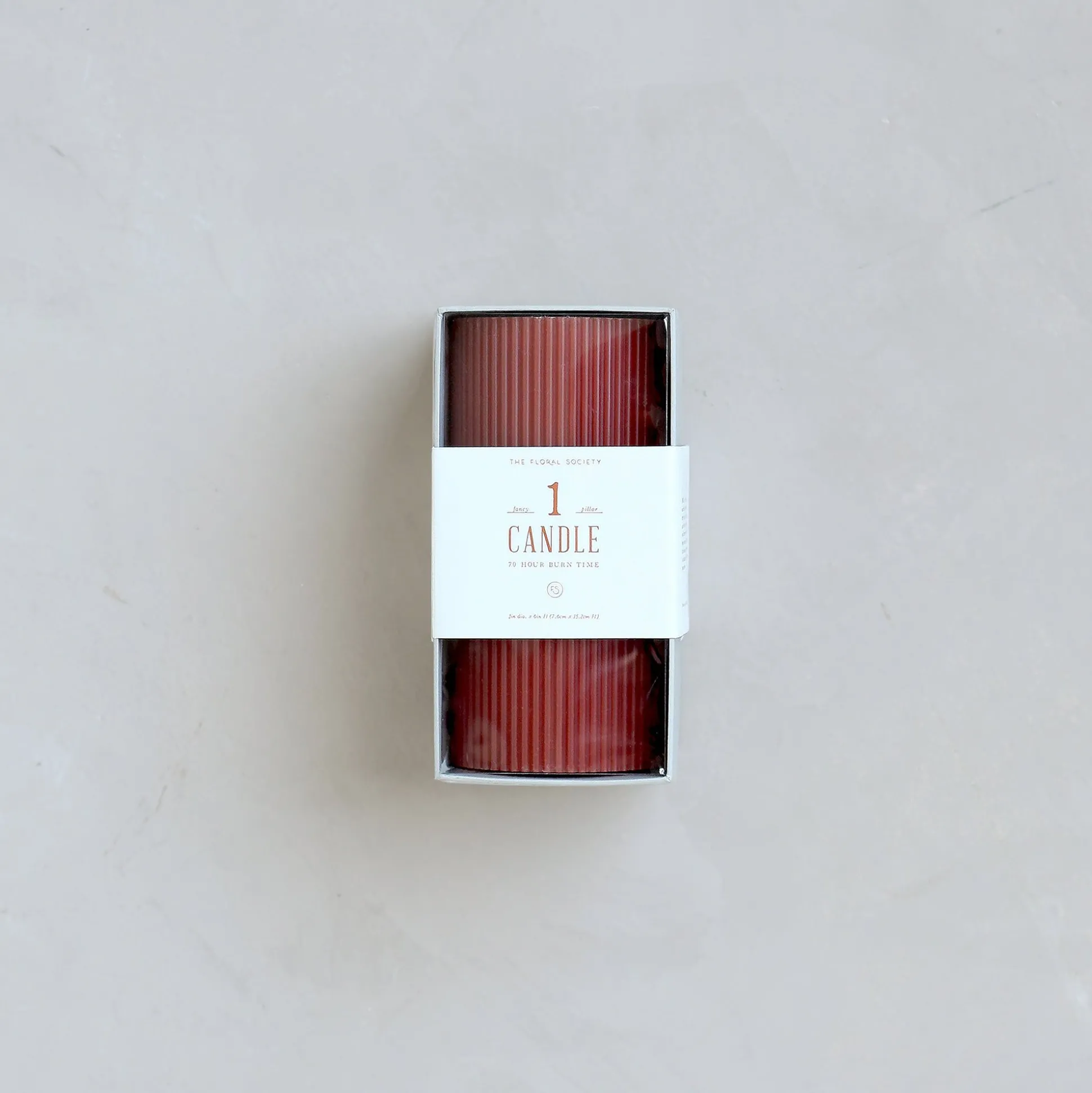 Ribbed Pillar Candle, Clay^Be Home Flash Sale