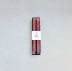 Ribbed Taper Candle, Set of 2, Clay^Be Home Hot