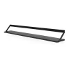 Ribbon Solid Black Oak Shelf with Black Metal, 55"
