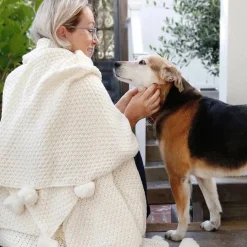 Riley Oversized Throw, Antique White^Be Home Hot
