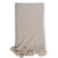 Riley Oversized Throw, Taupe^Be Home Clearance