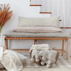 Riley Oversized Throw, Taupe^Be Home Clearance