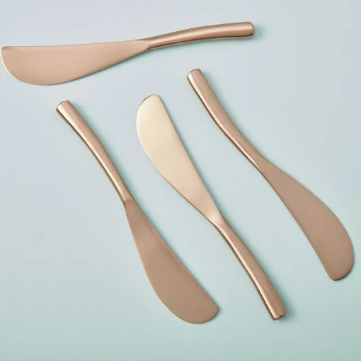 Rosé Streamlined Spreaders, Set of 4