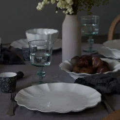Rosa Dinner Plate, White, Set of 4^Be Home Sale