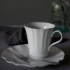 Rosa Mug, White, Set of 4^Be Home Store