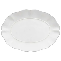 Rosa Oval Platter, White