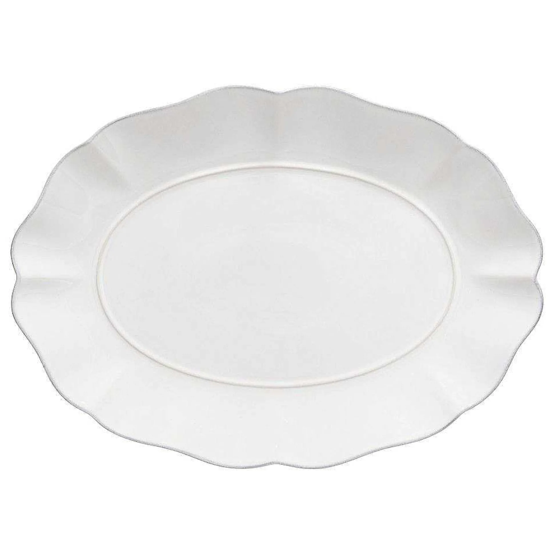 Rosa Oval Platter, White