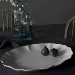 Rosa Oval Platter, White