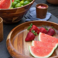 Rosewood Low Bowl