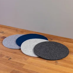 Round Felt Trivet, Charcoal