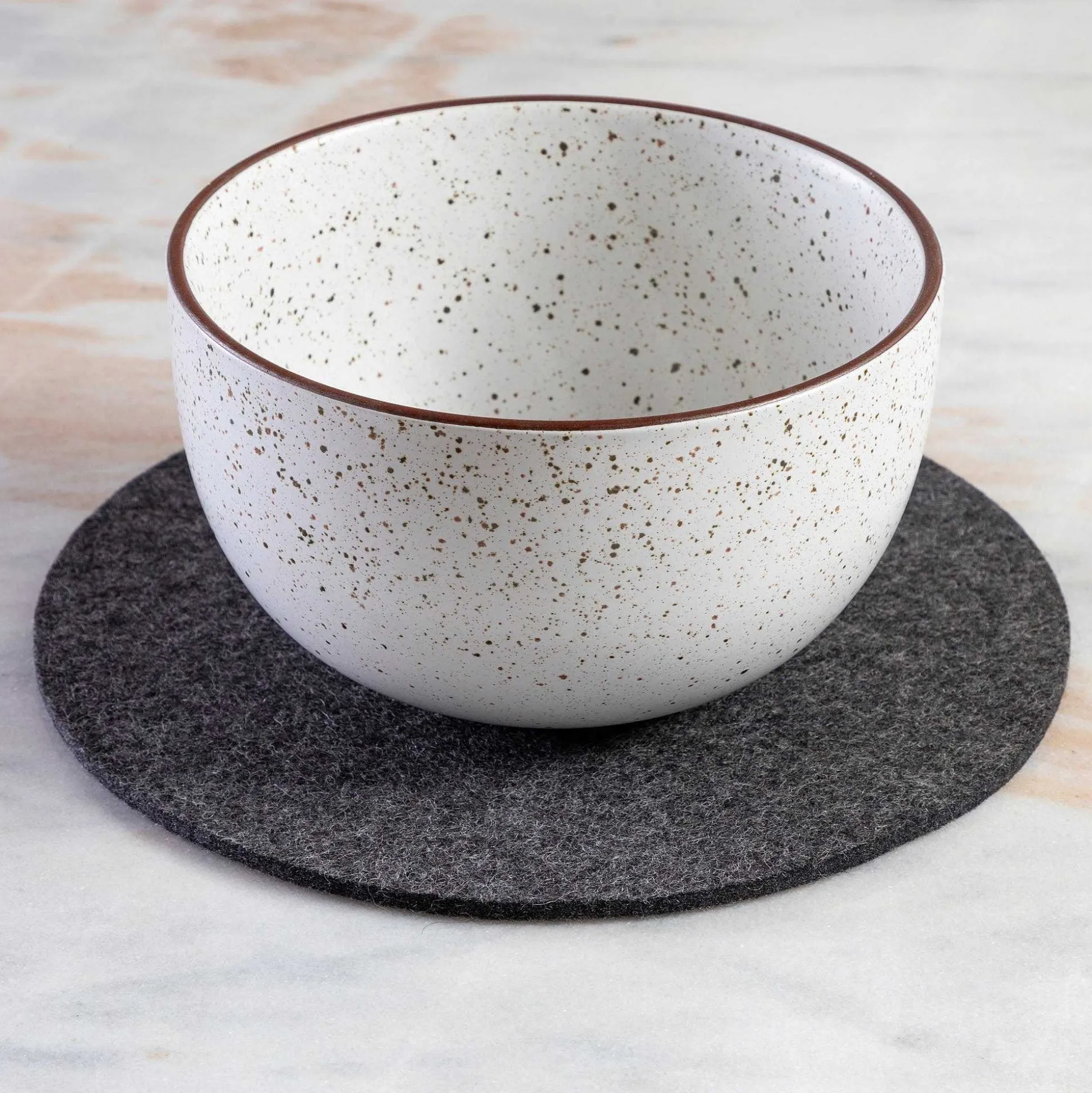 Round Felt Trivet, Charcoal