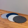 Round Felt Trivet, Heather White