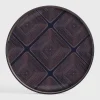 Round Glass Linear Squares Tray, Midnight, Small