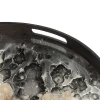 Round Glass Organic Tray, Black