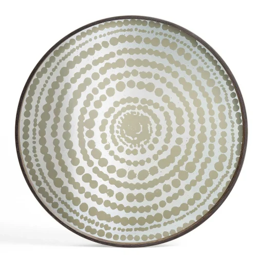 Round Mirror Beads Tray, Gold