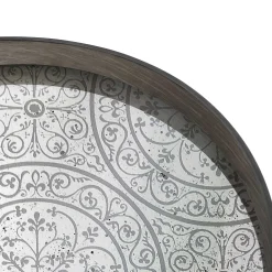 Round Mirror Tray, Moroccan Frost
