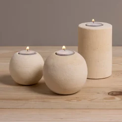 Round Sandstone Tea-light Holder, Small^Be Home Hot