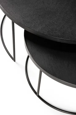 Round Tray Coffee Table Set, L & XL (Trays Not Included)