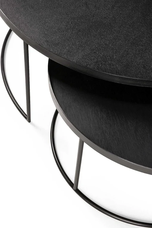Round Tray Coffee Table Set, L & XL (Trays Not Included)