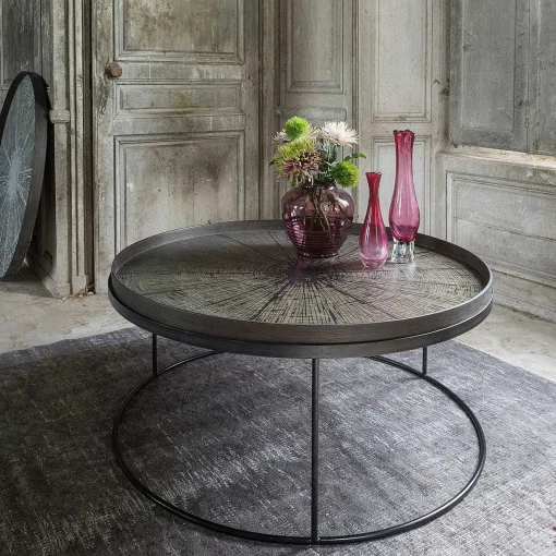 Round Tray Coffee Table (Tray Not Included)